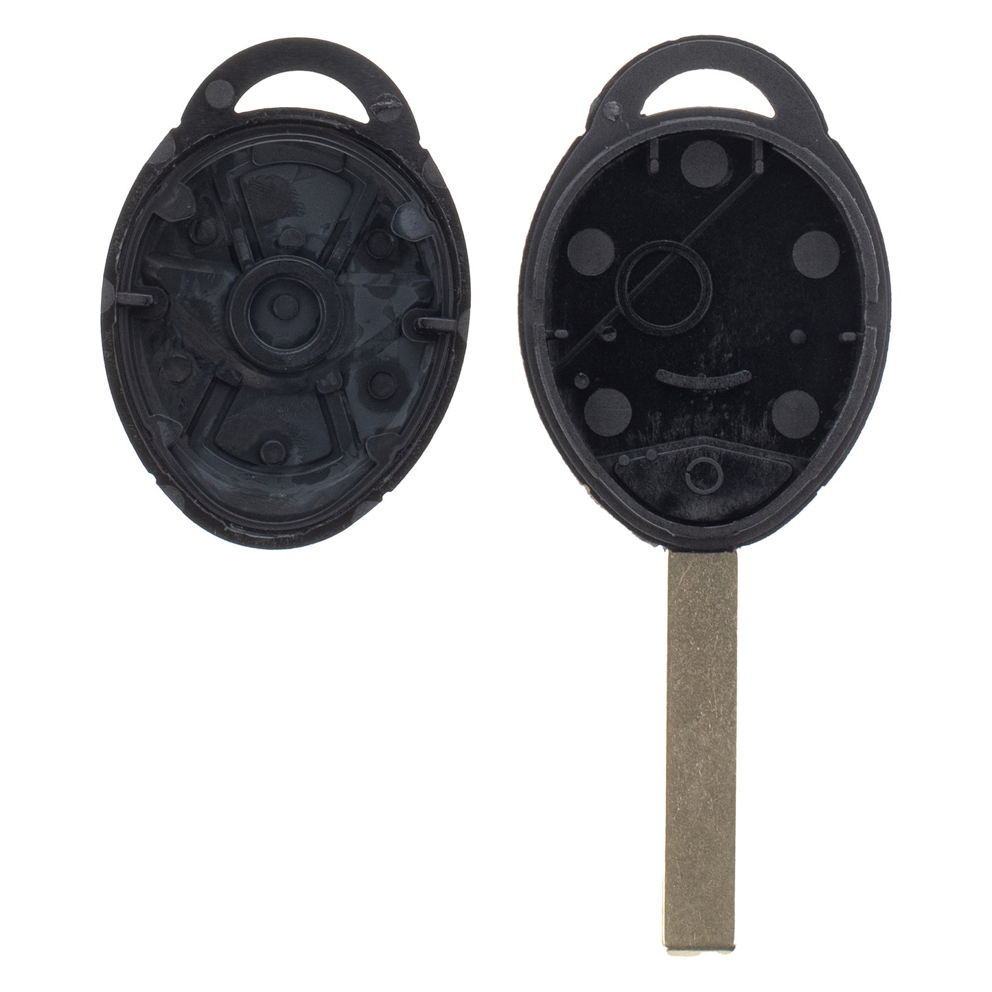 Auto Schlüssel Funk Fernbedienung 1x Gehäuse 3 Tasten + 1x Rohling kompatibel mit Mini