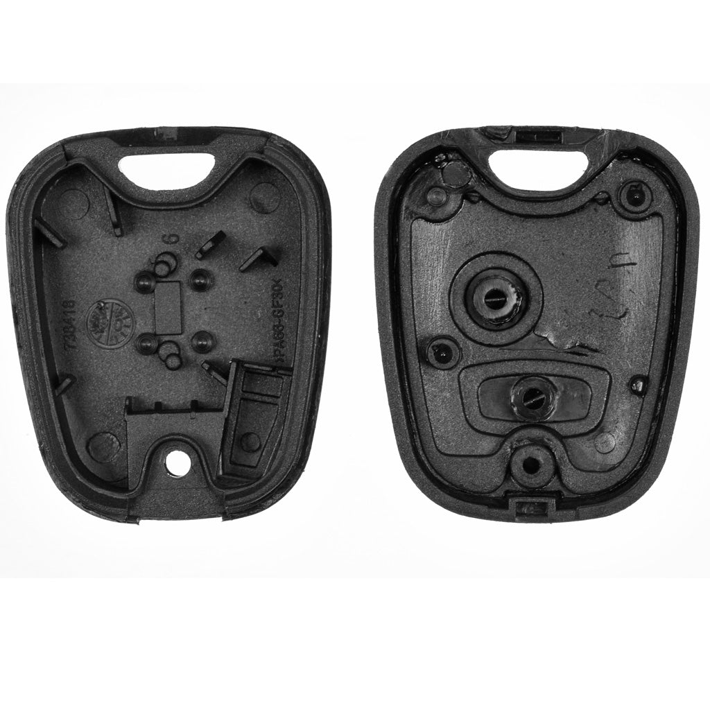Repair Reparatur Satz Auto Schlüssel Austausch Gehäuse mit 2 Tasten + Drucktasten + Batterie kompatibel mit Peugeot 206