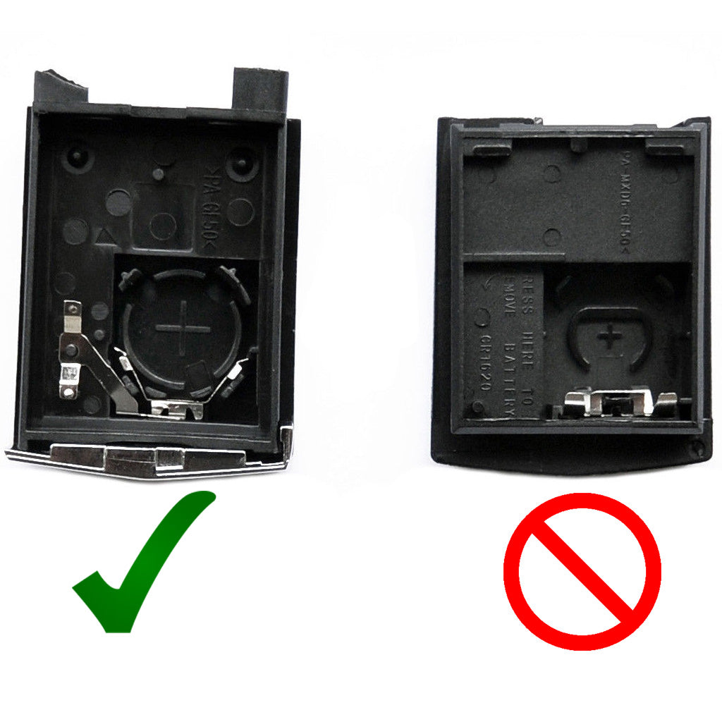 Autoschlüssel Funk Fernbedienung Austausch Gehäuse mit 2 Tasten + Rohling + Batterie kompatibel mit Mazda 5 CW 2 DE 3 BK 6 SW BT-50 CX-9 CX-7 A