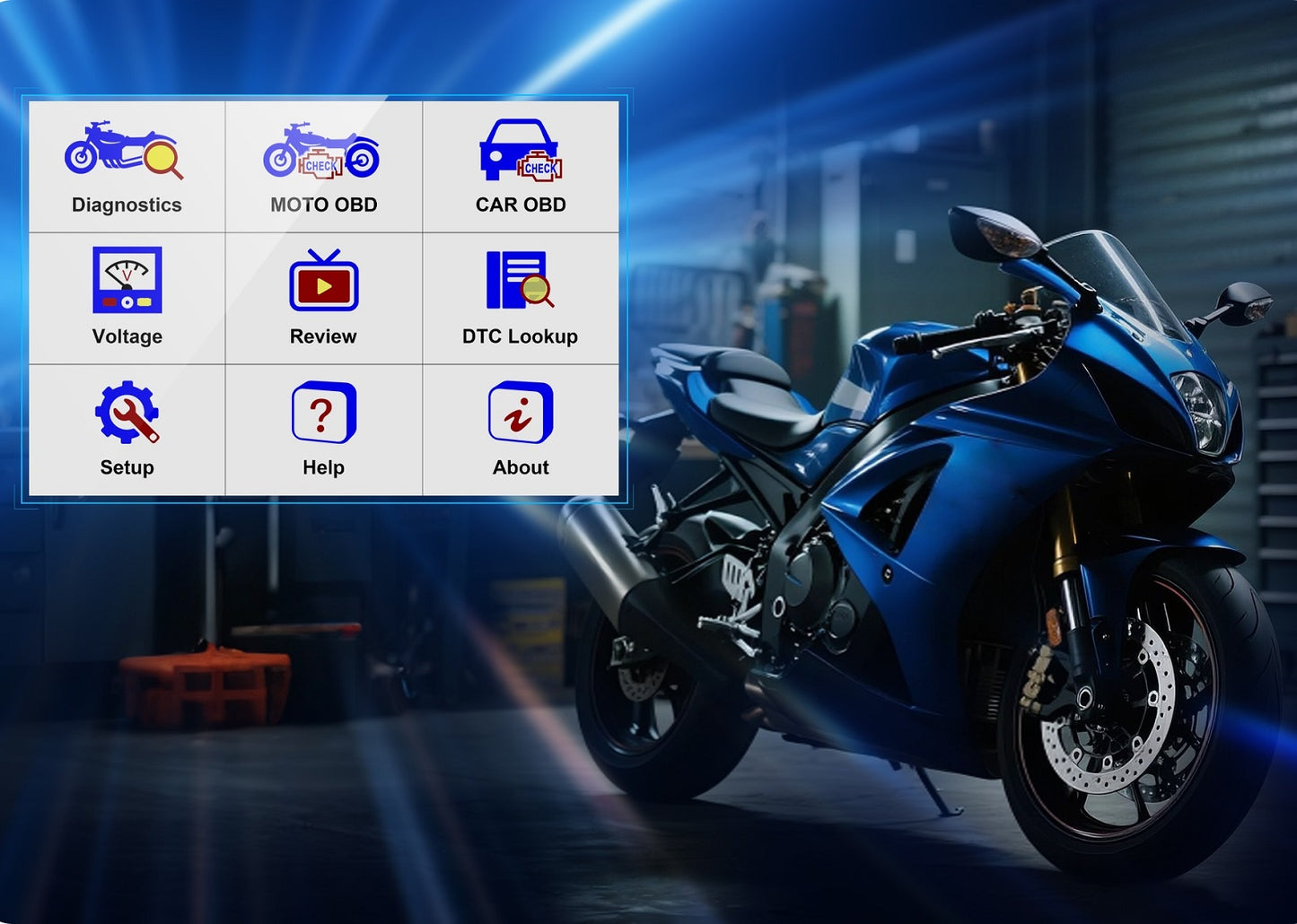 iCarsoft OBD2 Universal Motorrad Diagnosegerät Scanner MT Pro kompatibel mit Honda BMW Yamaha Suzuki KTM Harley uvm. inkl. Adapter & Updates