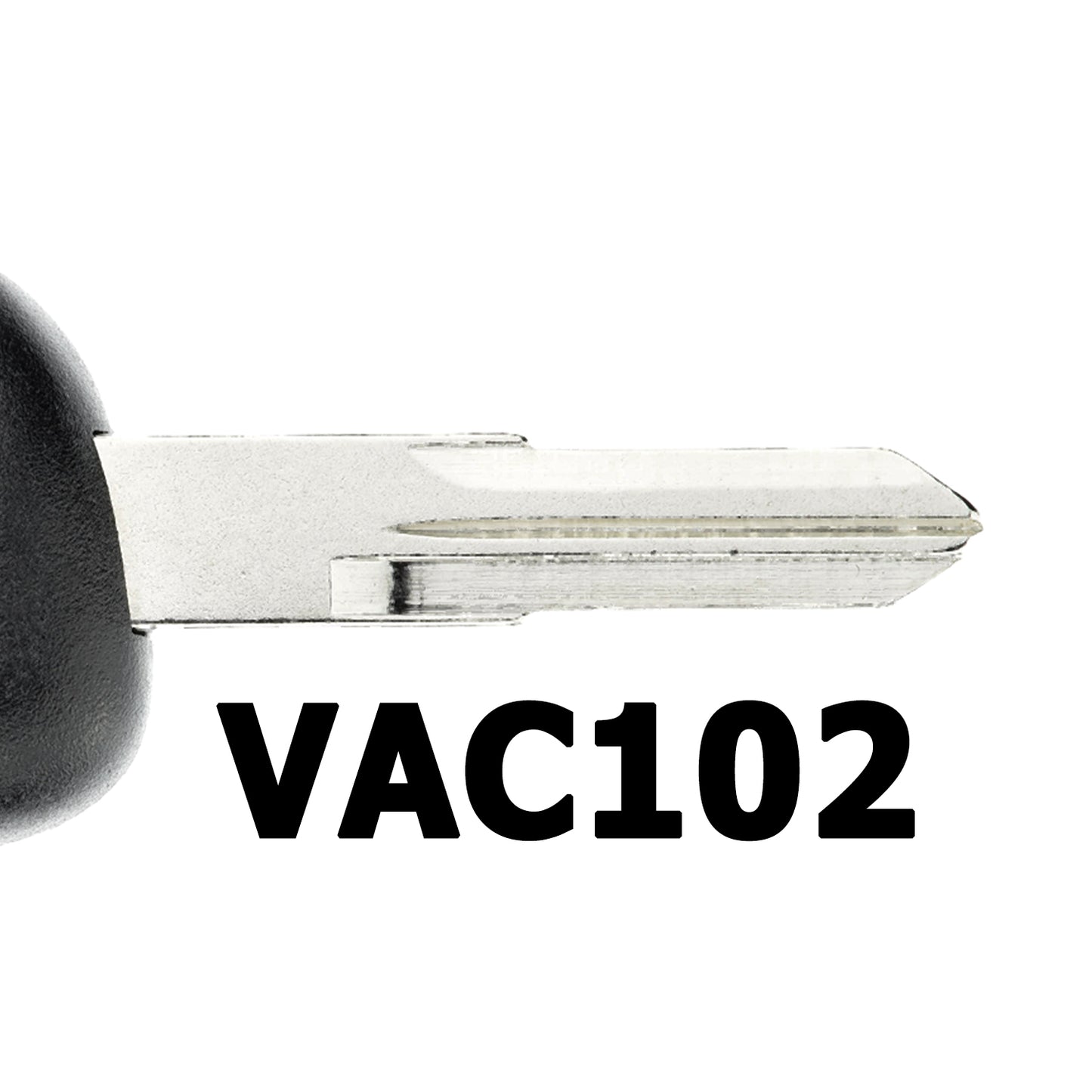 MT-KEY Auto Zünd Schlüssel Rohling VAC102 + ID33 Transponder Wegfahrsperre kompatibel mit Renault Clio I 95-98 Kangoo Kc 97-02 Twingo I 95-01 Laguna I 95-01 Safrane 95-01