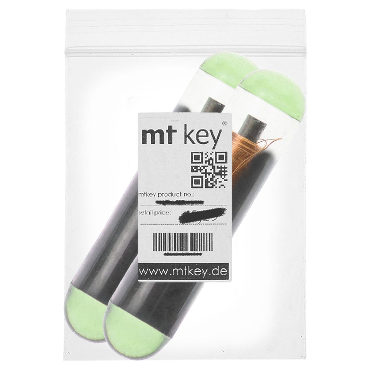 2X Auto Schlüssel Transponder Wegfahrsperre MEGAMOS CRYPTO (Skoda) / Typ: ID48 / Material: Glas / programmierbar ("CAN" vorcodiert auf SKODA)