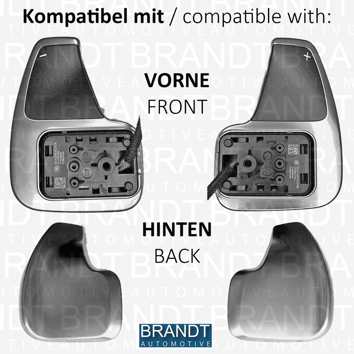 Schaltwippen ALU Schwarz kompatibel mit BMW 1er F20 F21 F22 F23 F45 F46 3er F30 F31 F34 F32 F33 F36 i8 X1 F48 X2 F39 X3 F25 X4 F26 X5 F15 X6 F16