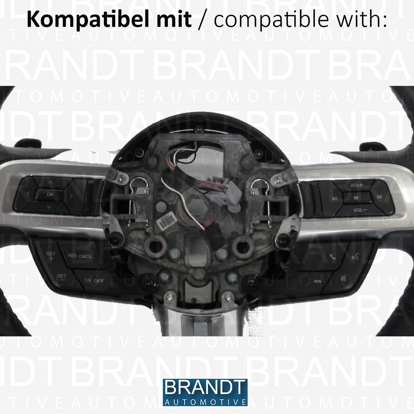 BRANDT Schaltwippen ALU SILBER kompatibel mit FORD MUSTANG VI S550 14-23 Schaltpaddel Paddel Aufsatz Drucktaster Wippenschalter