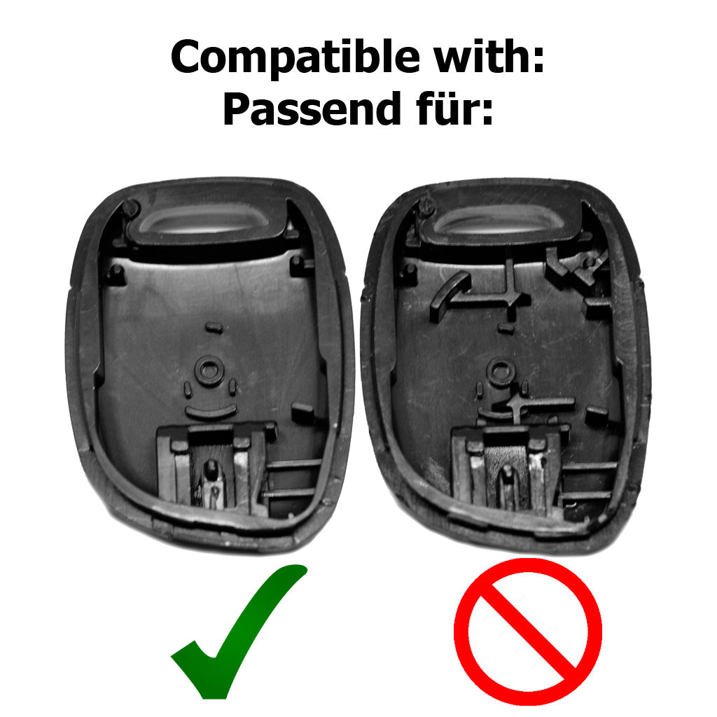 Auto Schlüssel Funk Fernbedienung 1x Gehäuse + 1x Rohling NE73 + 1x CR1220 Batterie kompatibel mit Renault