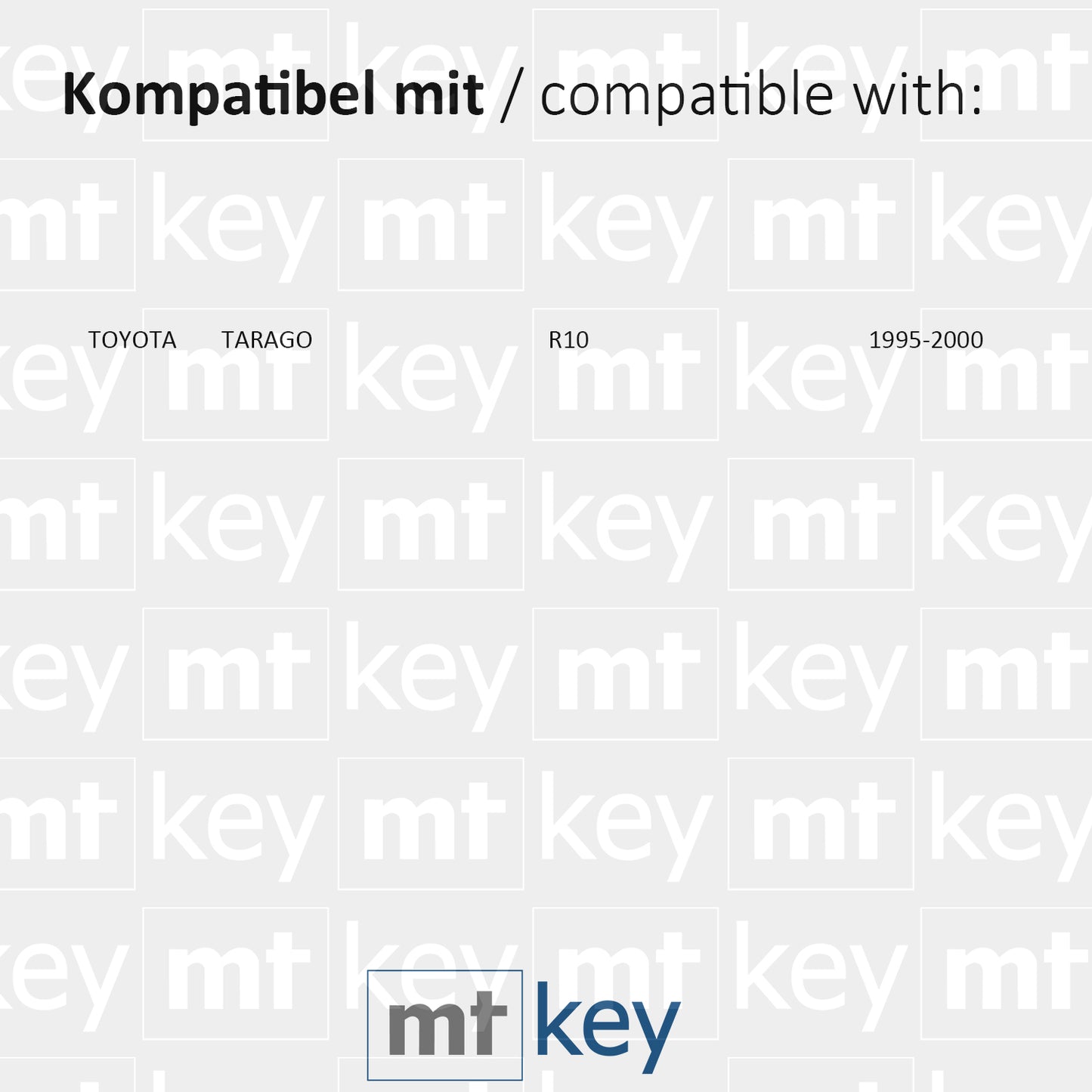 MT-KEY Funk Schlüssel Autoschlüssel 434MHZ ID33 TOY41 kompatibel mit Toyota Tarago R10 95-00 2 Tasten 433MHZ Fernbedienung