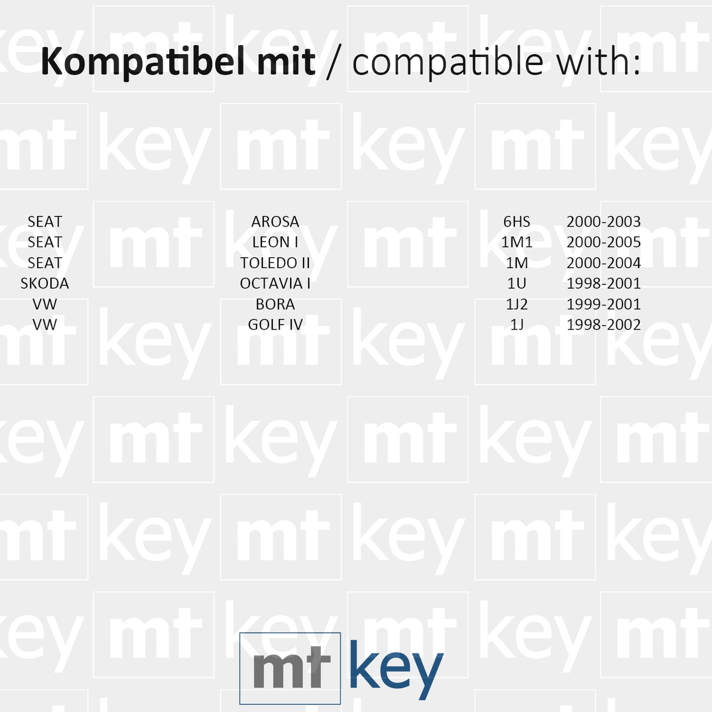MT-KEY Funk Schlüssel 434MHZ ID48 Klappschlüssel kompatibel mit VW Bora 1J Golf IV Seat Arosa 6HS Leon I 1M Toledo II Skoda Octavia 1U 1J0959753N