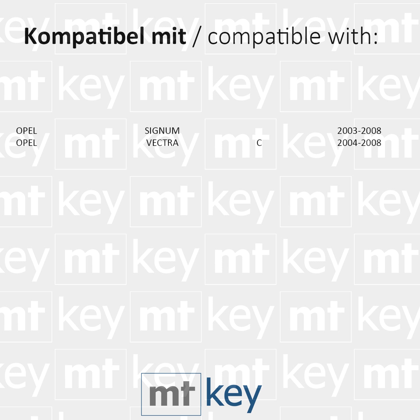 MT-KEY Funk Schlüssel HU100 ID46 434MHZ Autoschlüssel kompatibel mit Opel Signum 03-08 Vectra C 04-08 433MHZ Fernbedienung