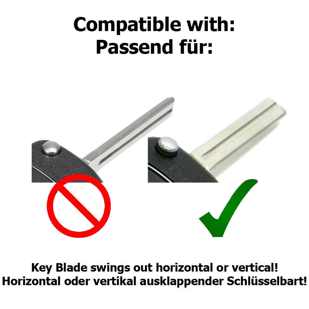 Auto Schlüssel Echt Carbon Schutz Hülle Hardcover Rot kompatibel mit VW Polo 6R 6C AW Golf AU Jetta VI Klappschlüssel