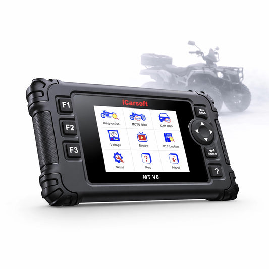 iCarsoft OBD2 Diagnosegerät Scanner MT V6 kompatibel mit POLARIS ATVs inkl. Adapter & kostenlose Updates