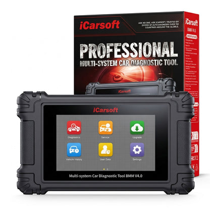 iCarsoft BMM V4.0 OBD2 Diagnosegerät kompatibel mit BMW MINI Rolls-Royce inkl. 2 weitere Marken GRATIS, CAN-FD, DoIP, Service-Reset inkl. Updates