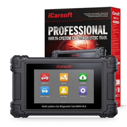 iCarsoft BMM V4.0 OBD2 Diagnosegerät kompatibel mit BMW MINI Rolls-Royce inkl. 2 weitere Marken GRATIS, CAN-FD, DoIP, Service-Reset inkl. Updates