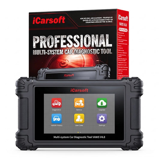 iCarsoft VAWS V4.0 OBD2 Diagnosegerät kompatibel mit VW Audi Seat Skoda Bentley inkl. 2 weitere Marken GRATIS, CAN-FD, Service-Reset inkl. Updates