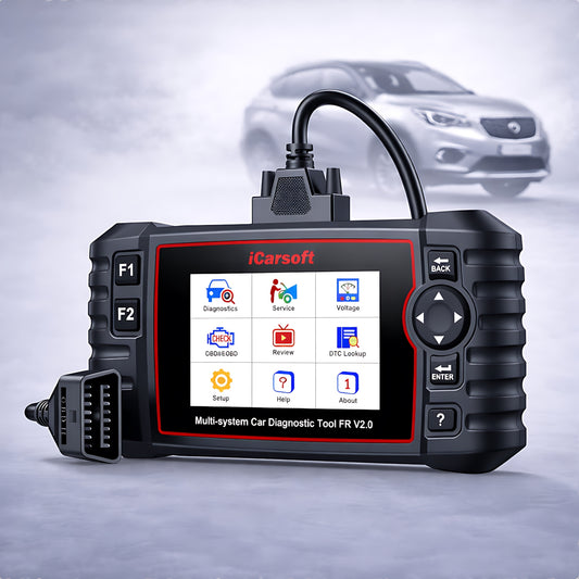 iCARSOFT OBD2 DIAGNOSEGERÄT SCANNER FR V 2.0 kompatibel mit Citroen Peugeot Renault Dacia inkl. kostenlose Updates