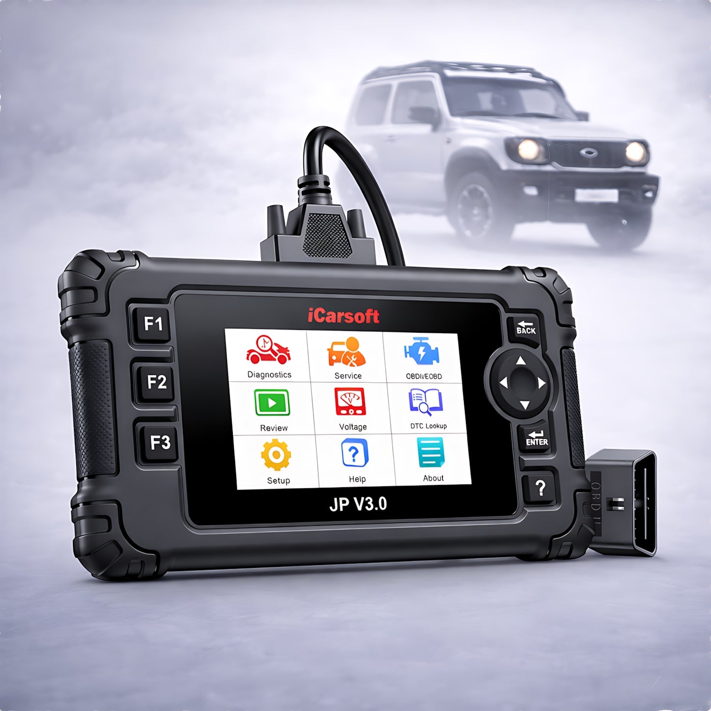 iCARSOFT OBD2 DIAGNOSEGERÄT SCANNER JP V 3.0 kompatibel mit Toyota Hyundai Kia Honda Nissan inkl. kostenlose Updates
