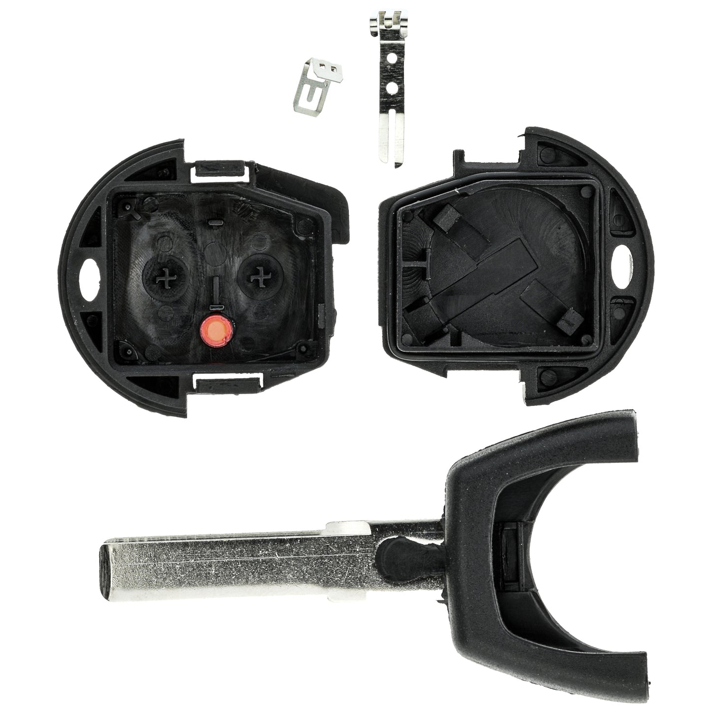 Auto Schlüssel Funk Fernbedienung 1x Gehäuse 2 Tasten + 1x Rohling HU66 kompatibel mit VW SEAT Skoda