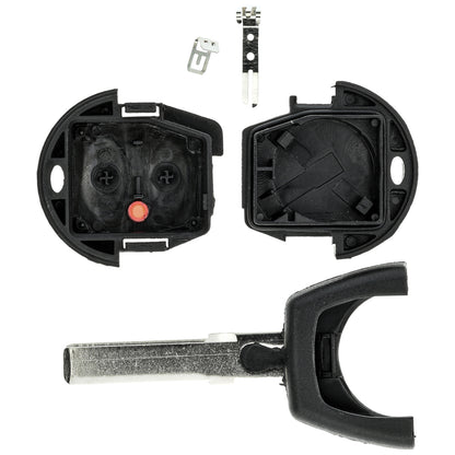 Auto Schlüssel Funk Fernbedienung 1x Gehäuse 2 Tasten + 1x Rohling HU66 kompatibel mit VW SEAT Skoda