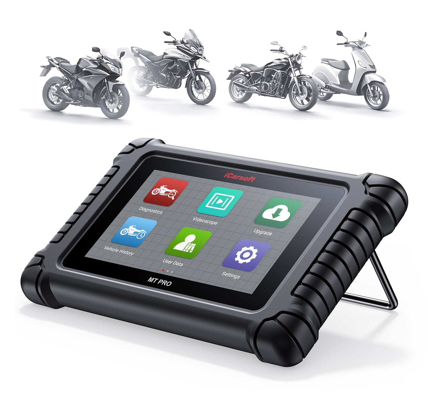 iCarsoft OBD2 Universal Motorrad Diagnosegerät Scanner MT Pro kompatibel mit Honda BMW Yamaha Suzuki KTM Harley uvm. inkl. Adapter & Updates