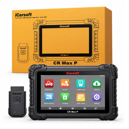 iCarsoft CR Max P OBD2 Diagnosegerät für 58+ Marken, 10" Touchscreen, ECU Coding, CAN-FD & DoIP, 50 Servicefunktionen inkl. Updates