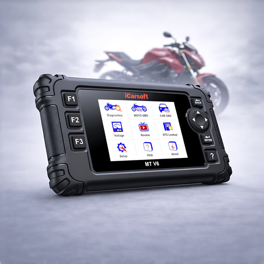 OBD2 Diagnosegerät Scanner iCarsoft MT V6 kompatibel mit DUCATI Motorräder inkl. Adapter & kostenlose Updates