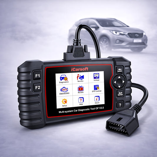 iCARSOFT OBD2 DIAGNOSEGERÄT SCANNER OP V 3.0 kompatibel mit Opel Vauxhall inkl. kostenlose Updates