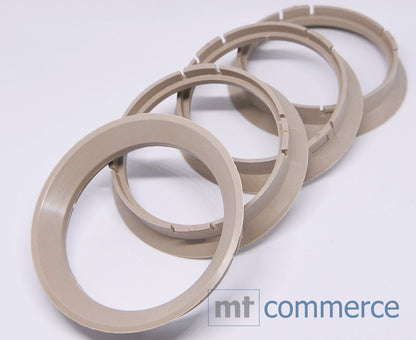 4X Zentrierringe 64,0 x 57,1 mm beige Felgen Ringe Made in Germany