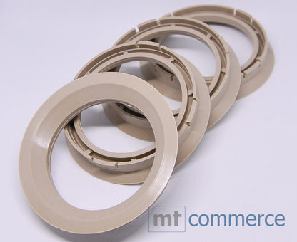 4X Zentrierringe 72,5 x 57,1 mm beige Felgen Ringe Made in Germany