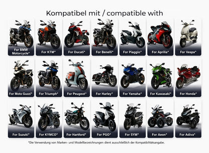 iCarsoft MT PRO Mini OBD2 UNIVERSAL Diagnosegerät kompatibel mit 20+ Motorrad Motor Roller ATV Marken inkl. aller Adapter & kostenlose Updates
