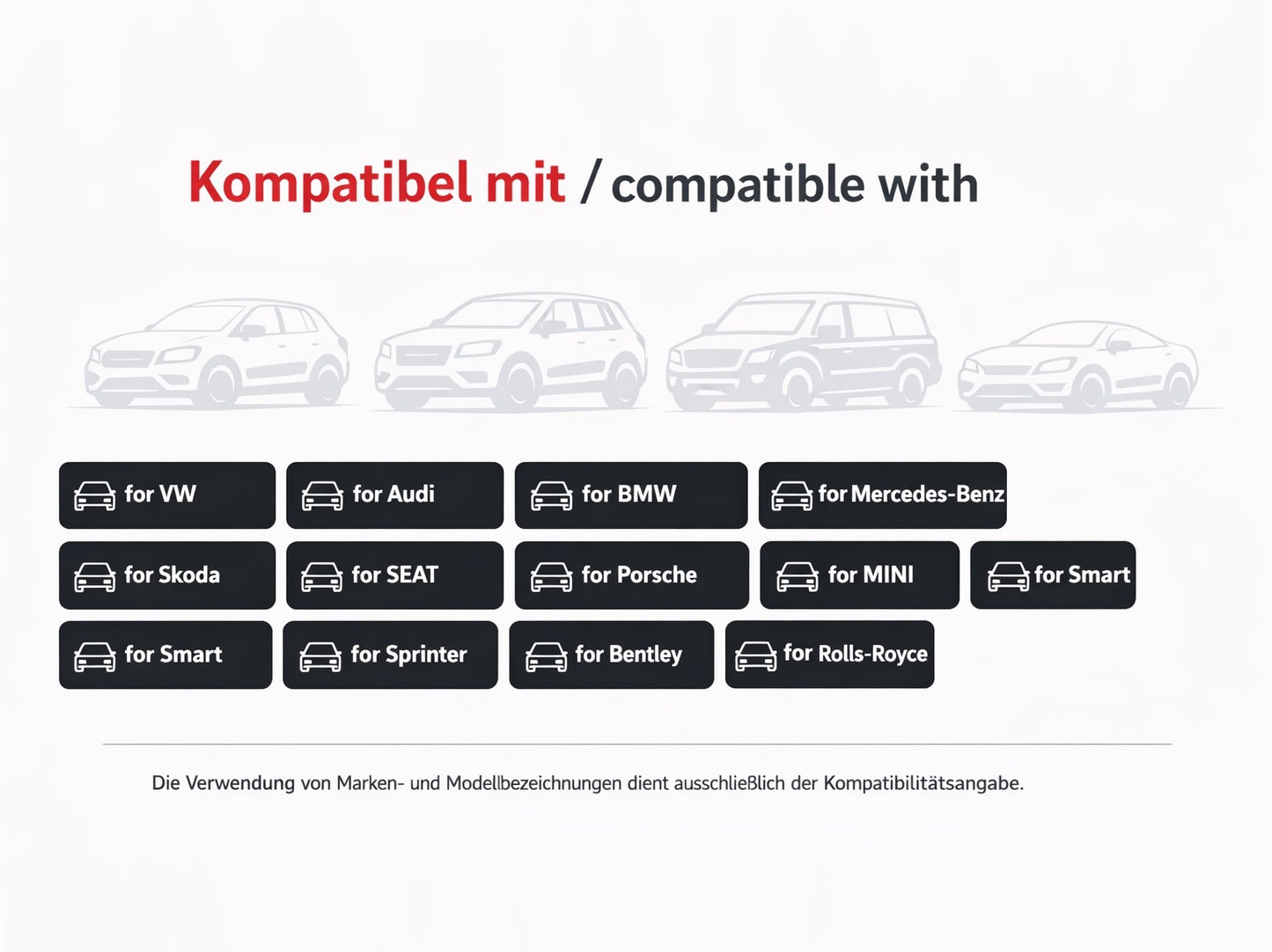 iCarsoft DE V4.0 OBD2 Diagnosegerät kompatibel mit BMW Mercedes VW Audi Porsche Opel – Profi-Scanner mit CAN-FD, DoIP, Service-Reset inkl. Updates