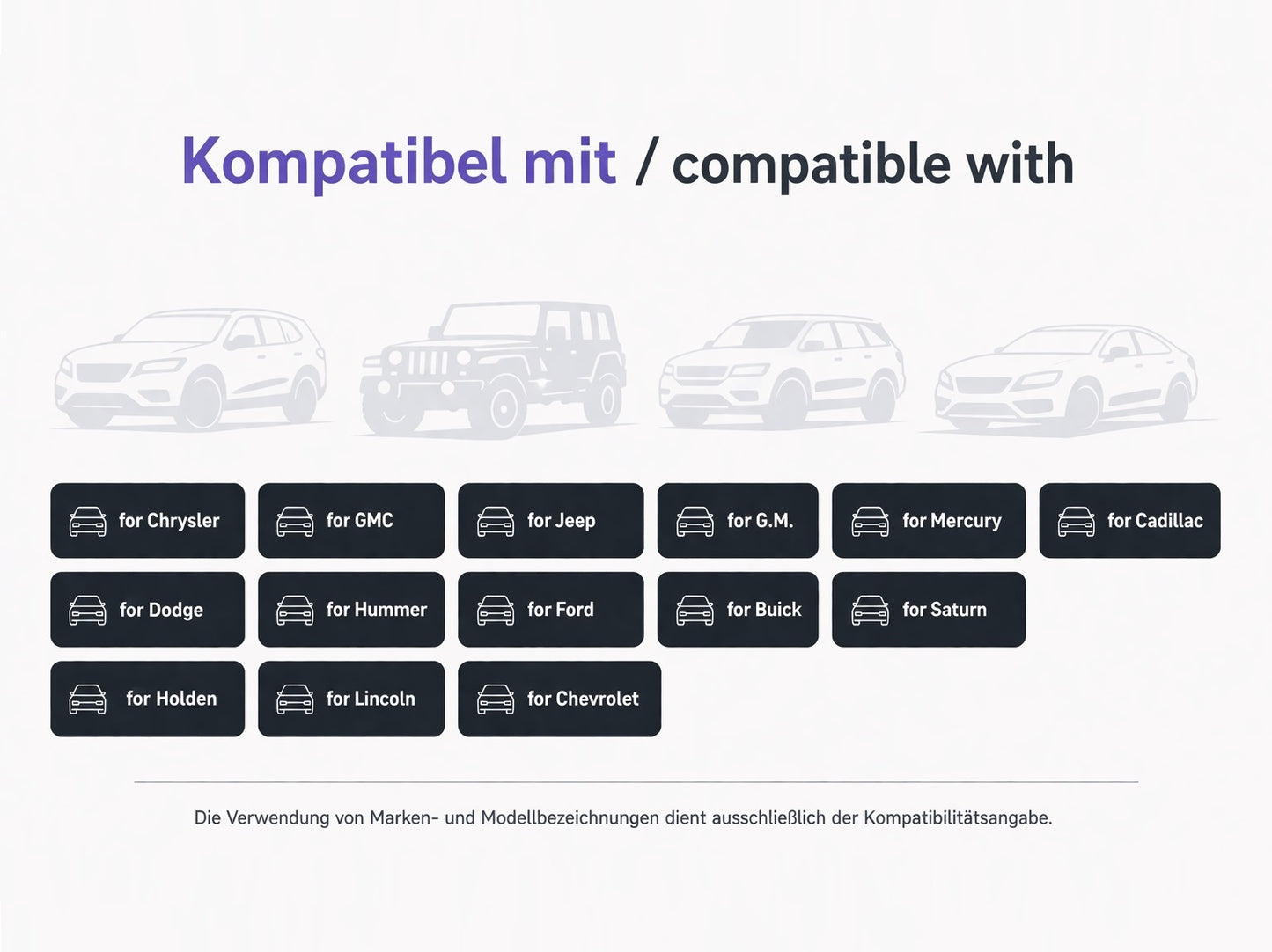 iCarsoft US V4.0 OBD2 Diagnosegerät kompatibel mit Ford GM Chrysler & US-Modelle – Profi-Scanner mit CAN-FD, DoIP, Service-Reset inkl. Updates