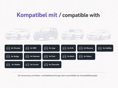 iCarsoft US V4.0 OBD2 Diagnosegerät kompatibel mit Ford GM Chrysler & US-Modelle – Profi-Scanner mit CAN-FD, DoIP, Service-Reset inkl. Updates