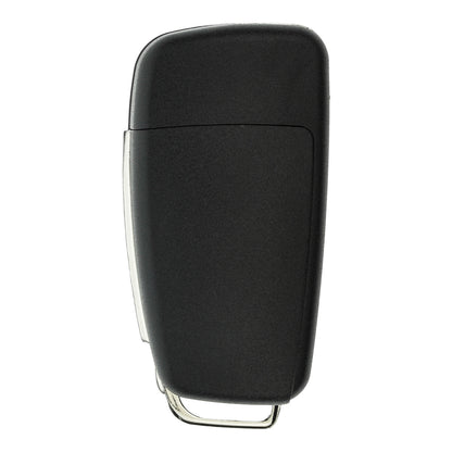 Funk Schlüssel Klappschlüssel 434MHZ FSK +Transponder ID 8E +Rohling HU66 3 Tasten kompatibel mit Audi A6 S6 RS6 C6 04-11 Allroad Quattro 4F Q7 4L 06-15 Autoschlüssel