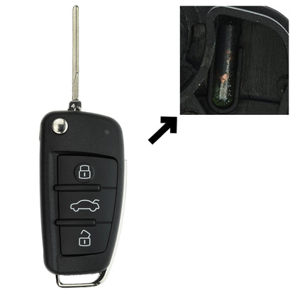 Funk Schlüssel Klappschlüssel 434MHZ ASK +Transponder ID48 MQB +Rohling HU66 3 Tasten kompatibel mit Audi A1 S1 8X Q3 8U 10-17 A3 S3 8V 12-20 Autoschlüssel