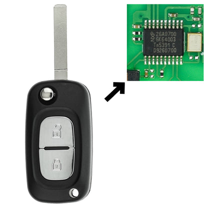 Funk Schlüssel Klappschlüssel 434MHZ ASK +Transponder ID46 PCF7961 +Rohling VA2 VA6 2 Tasten kompatibel mit Mercedes Citan C415 Renault Modus Twingo II Kangoo W Clio III Master III Autoschlüssel