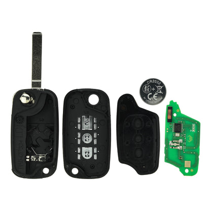 Funk Schlüssel Klappschlüssel 434MHZ ASK +Transponder ID46 PCF7961 +Rohling VA2 / VA6 3 Tasten kompatibel mit Mercedes Citan C415 Renault Modus Twingo II Kangoo W Clio III Master III Autoschlüssel