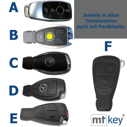 Auto Schlüssel Rohling Notschlüssel kompatibel mit Mercedes Benz z.B. W212 W207 Smart Key Blade