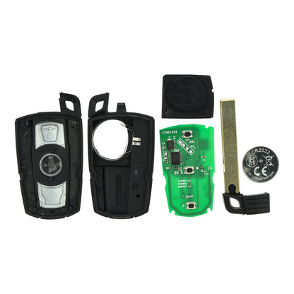 Funk Schlüssel 434MHZ FSK 3 Tasten kompatibel mit BMW 1er E81 E82 E87 E88 3er E90 E91 E92 E93 5er E60 6er E63 E64 X5 E70 Z4 E89 X6 E71 E72 X1 E84 M3 M5 M6 7er E65 E66 E67 E68 Autoschlüssel