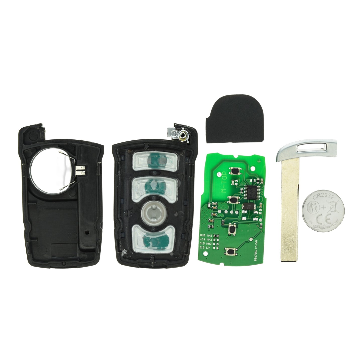 Funk Schlüssel Smartkey 868MHZ FSK +Transponder ID46 PCF7942 +Rohling HU92 R 5 (4 + Panik) Tasten kompatibel mit BMW 7er E65 E66 E67 E68 02-08 Autoschlüssel