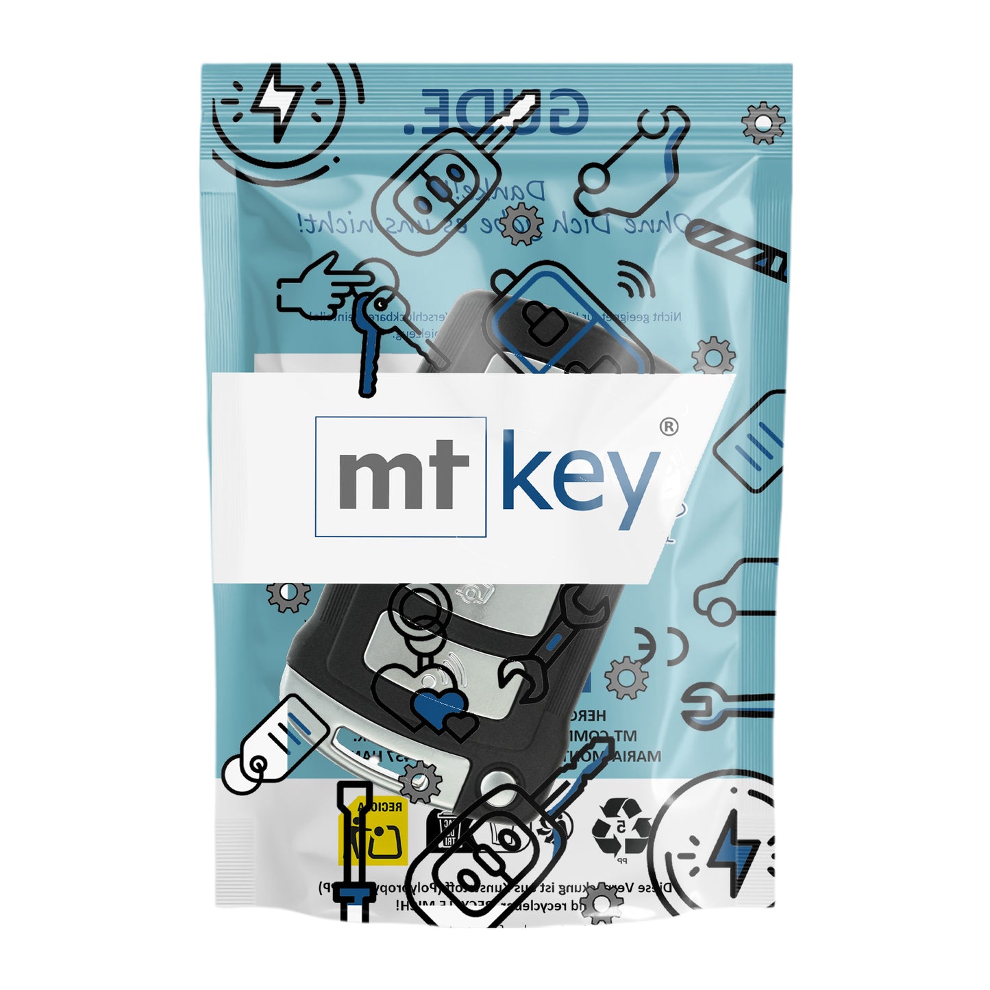 Funk Schlüssel Smartkey 868MHZ FSK +Transponder ID46 PCF7942 +Rohling HU92 R 5 (4 + Panik) Tasten kompatibel mit BMW 7er E65 E66 E67 E68 02-08 Autoschlüssel