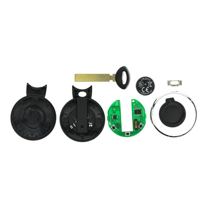 Funk Schlüssel Smartkey 434MHZ +Transponder ID46 PCF7945 +Rohling HU92 R 3 Tasten kompatibel mit MINI R57 Cabrio R55 Clubman R60 Countryman R58 Cooper Coupe R56 Cooper Hatch R61 Paceman