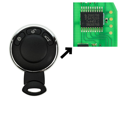 Funk Schlüssel Smartkey 434MHZ +Transponder ID46 PCF7945 +Rohling HU92 R 3 Tasten kompatibel mit MINI R57 Cabrio R55 Clubman R60 Countryman R58 Cooper Coupe R56 Cooper Hatch R61 Paceman