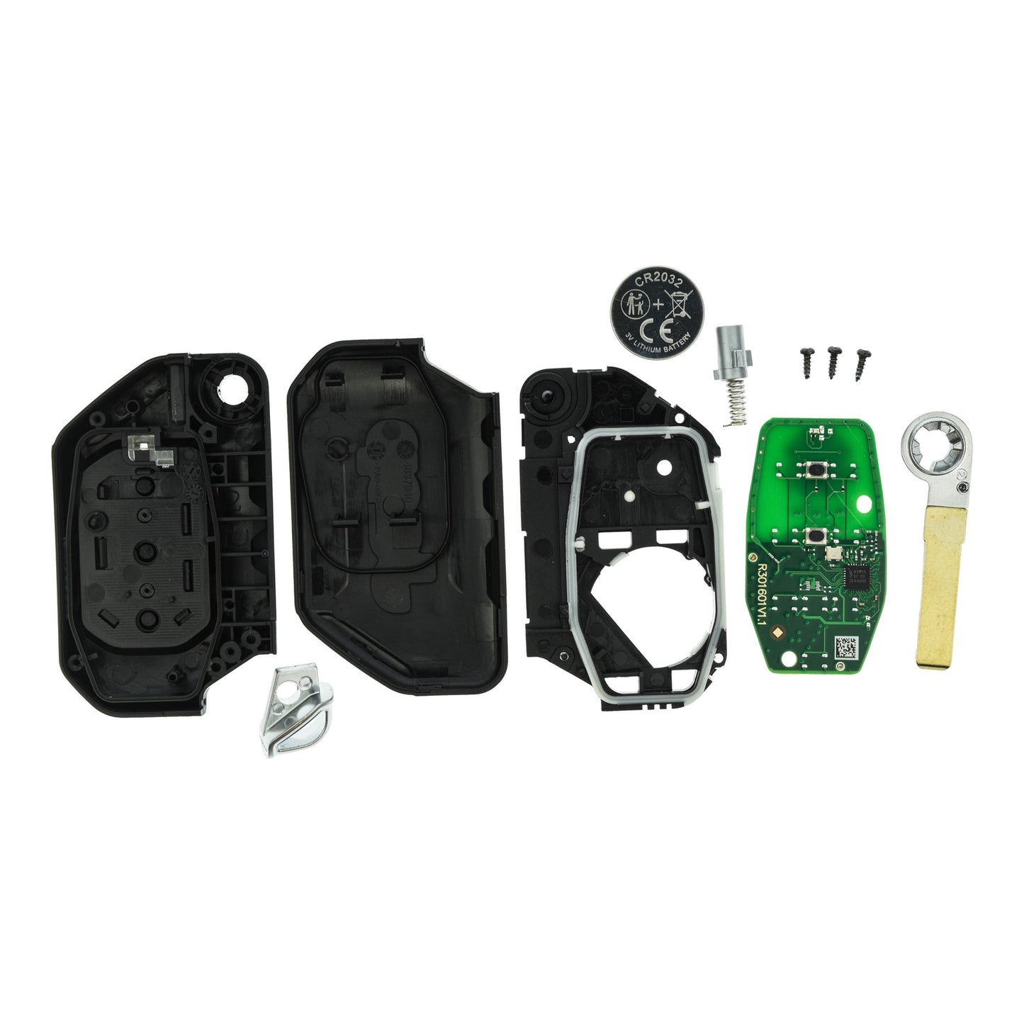 Funk Schlüssel Klappschlüssel 434MHZ ASK +Transponder HiTAG AES 4A +Rohling SIP22 2 Tasten kompatibel mit Jeep Wrangler JL Gladiator 18-15 Autoschlüssel