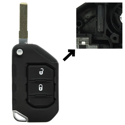 Funk Schlüssel Klappschlüssel 434MHZ ASK +Transponder HiTAG AES 4A +Rohling SIP22 2 Tasten kompatibel mit Jeep Wrangler JL Gladiator 18-15 Autoschlüssel
