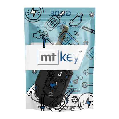 Funk Schlüssel Klappschlüssel 434MHZ ASK +Transponder HiTAG AES 4A +Rohling SIP22 2 Tasten kompatibel mit Jeep Wrangler JL Gladiator 18-15 Autoschlüssel