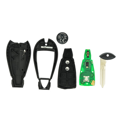 Funk Schlüssel Smartkey 434MHZ ASK +Transponder ID46 PCF7941 +Rohling CY24 2 Tasten kompatibel mit Chrysler 300C 08-10 Voyager RT 08-11 Dodge Journey I RAM IV 09-10 Autoschlüssel