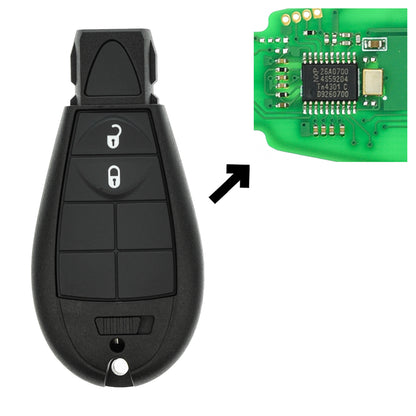Funk Schlüssel Smartkey 434MHZ ASK +Transponder ID46 PCF7941 +Rohling CY24 2 Tasten kompatibel mit Chrysler 300C 08-10 Voyager RT 08-11 Dodge Journey I RAM IV 09-10 Autoschlüssel