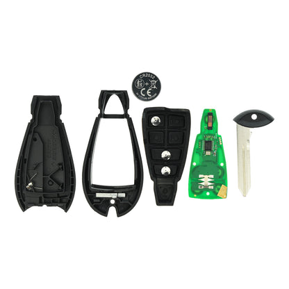 Funk Schlüssel Smartkey 434MHZ ASK +Transponder ID46 PCF7941 +Rohling CY24 3 Tasten kompatibel mit Chrysler 300C 08-10