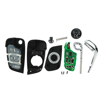Funk Schlüssel Klappschlüssel 434MHZ FSK +Transponder ID46 PCF7941 +Rohling HU83 3 Tasten kompatibel mit Citroen C4 II 10-18 C-Elysee 13-18 DS4 11-18 Autoschlüssel