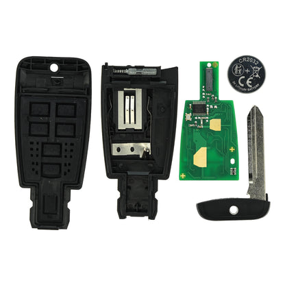 Funk Schlüssel Smartkey 434MHZ +Transponder 4A PCF7961M +Rohling CY24 3 Tasten kompatibel mit Fiat Croma 194 05-11 Autoschlüssel