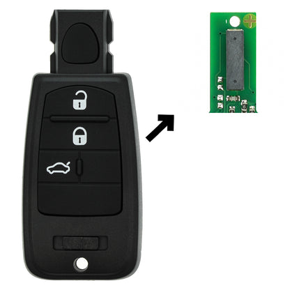 Funk Schlüssel Smartkey 434MHZ +Transponder 4A PCF7961M +Rohling CY24 3 Tasten kompatibel mit Fiat Croma 194 05-11 Autoschlüssel